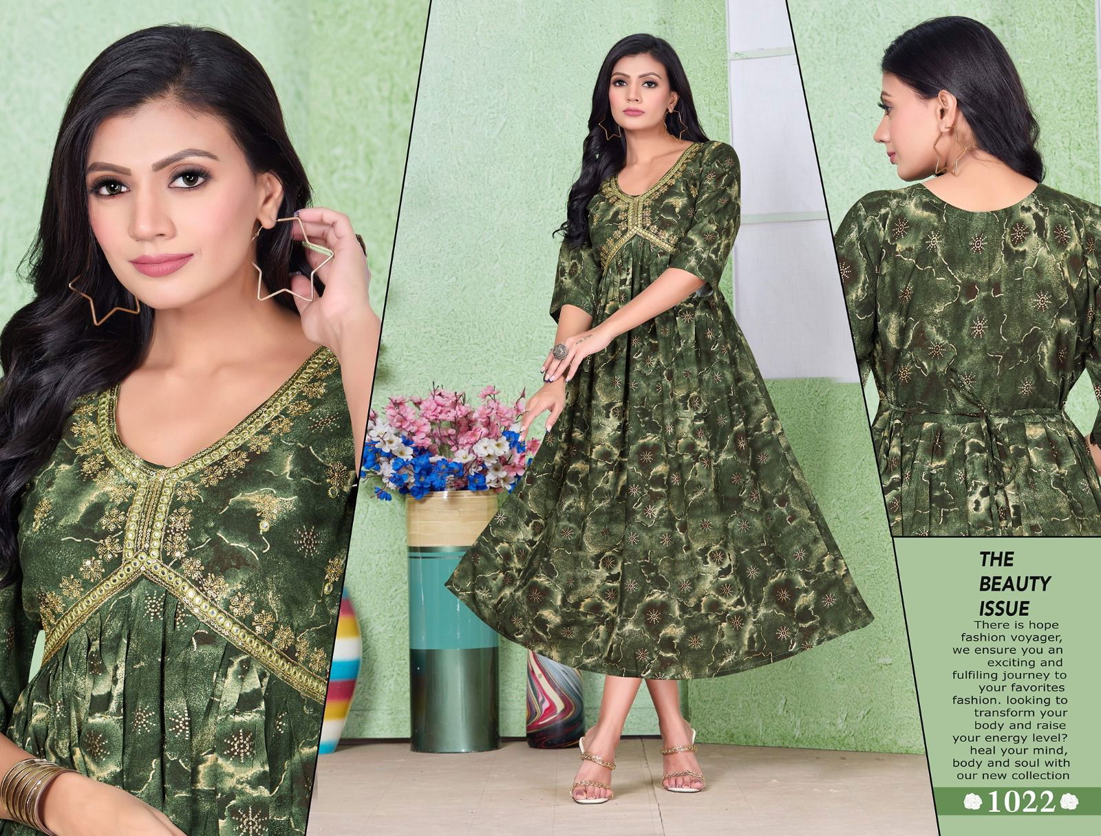 Jlf Bloomie Bombay Foil Printed Rayon Alia Cut Kurtis Catalog
